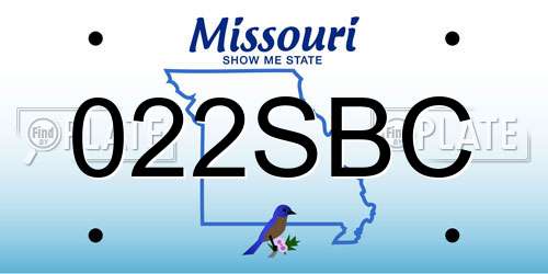022SBC Missouri License Plate