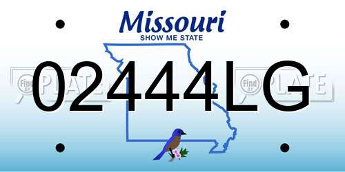 02444LG Missouri License Plate