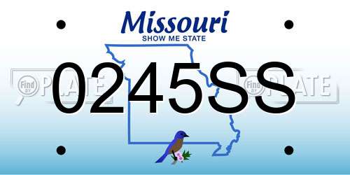 0245SS Missouri License Plate