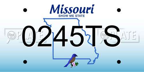 0245TS Missouri License Plate