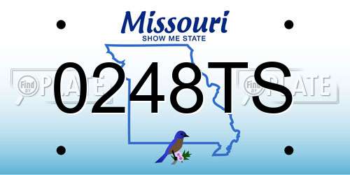 0248TS Missouri License Plate