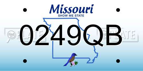 0249QB Missouri License Plate