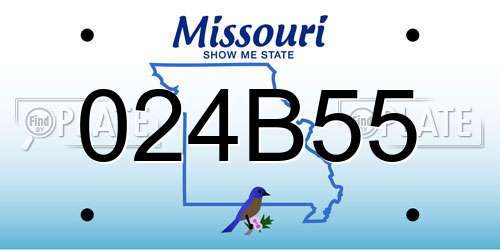 024B55 Missouri License Plate