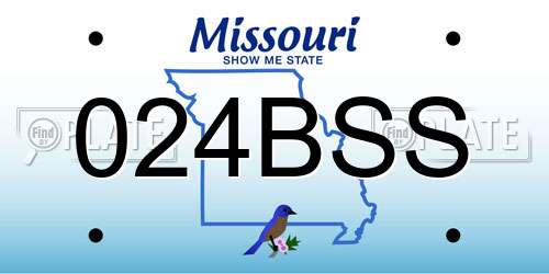 024BSS Missouri License Plate