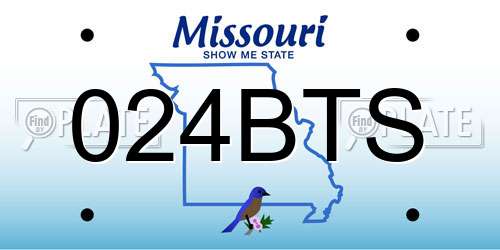 024BTS Missouri License Plate