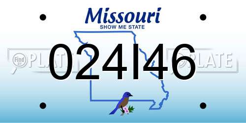 024I46 Missouri License Plate