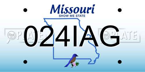 024IAG Missouri License Plate