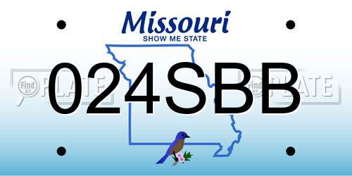 024SBB Missouri License Plate