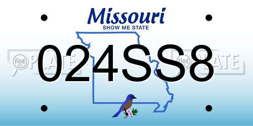 024SS8 Missouri License Plate