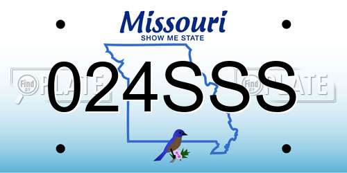 024SSS Missouri License Plate