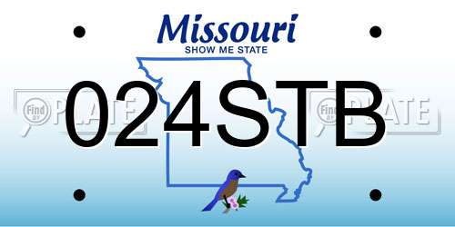 024STB Missouri License Plate