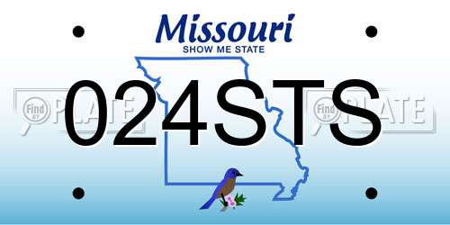 024STS Missouri License Plate