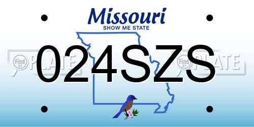 024SZS Missouri License Plate