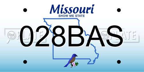 028BAS Missouri License Plate