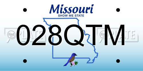 028QTM Missouri License Plate