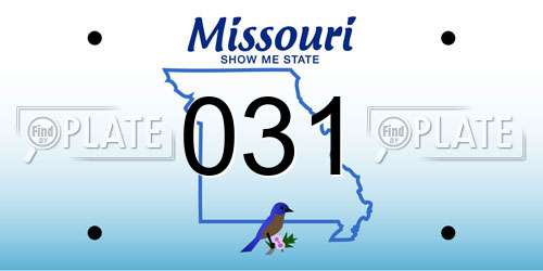 031 Missouri License Plate