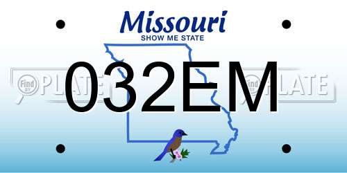 032EM Missouri License Plate