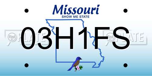 03H1FS Missouri License Plate