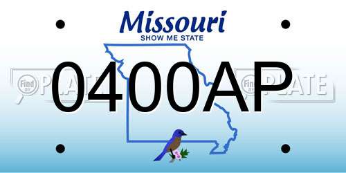 0400AP Missouri License Plate