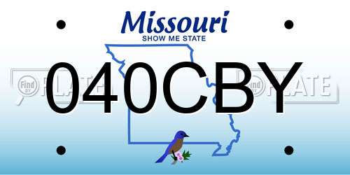 040CBY Missouri License Plate
