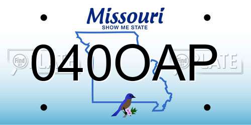 040OAP Missouri License Plate