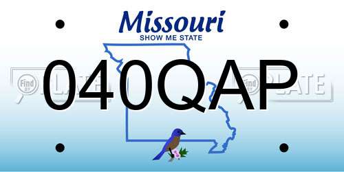040QAP Missouri License Plate