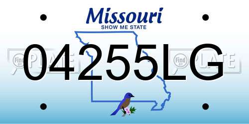 04255LG Missouri License Plate