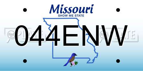 044ENW Missouri License Plate