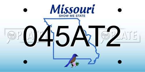 045AT2 Missouri License Plate