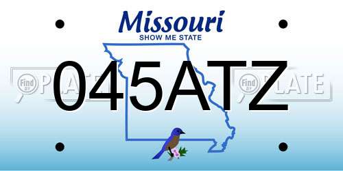 045ATZ Missouri License Plate