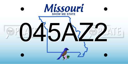 045AZ2 Missouri License Plate
