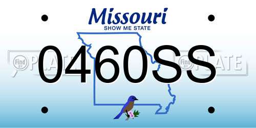 0460SS Missouri License Plate