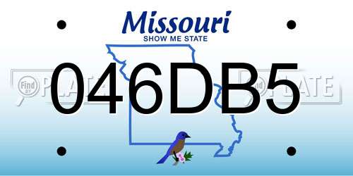 046DB5 Missouri License Plate