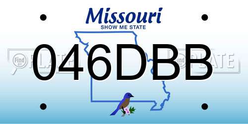 046DBB Missouri License Plate
