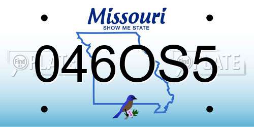 046OS5 Missouri License Plate