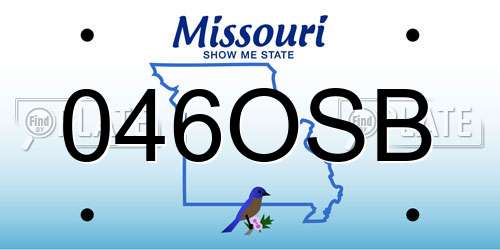 046OSB Missouri License Plate