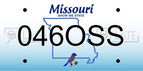 046OSS Missouri License Plate
