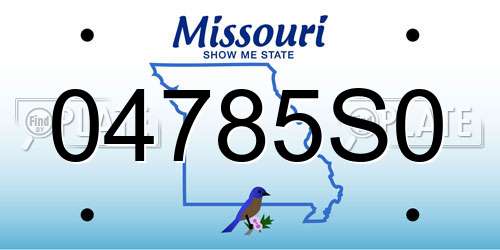 04785S0 Missouri License Plate