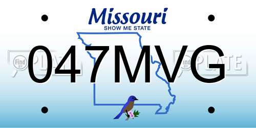 047MVG Missouri License Plate