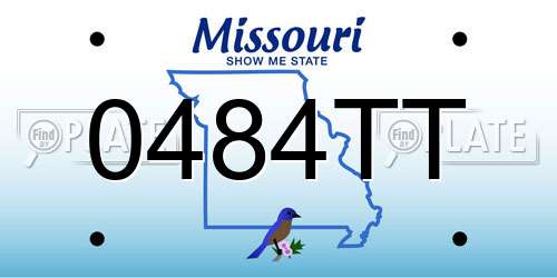 0484TT Missouri License Plate