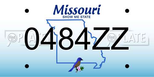 0484ZZ Missouri License Plate