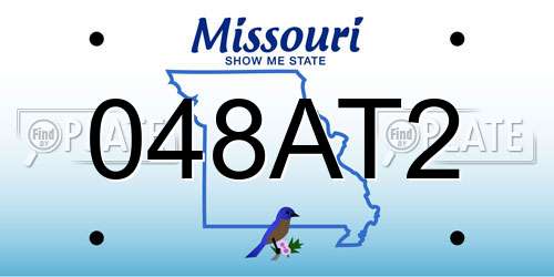 048AT2 Missouri License Plate