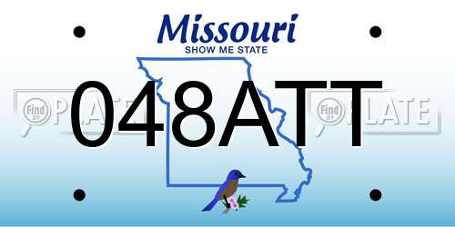 048ATT Missouri License Plate