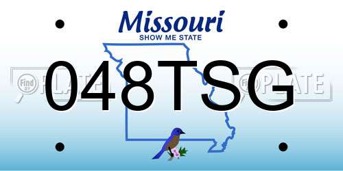 048TSG Missouri License Plate
