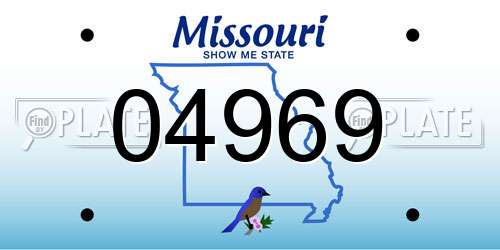 04969 Missouri License Plate