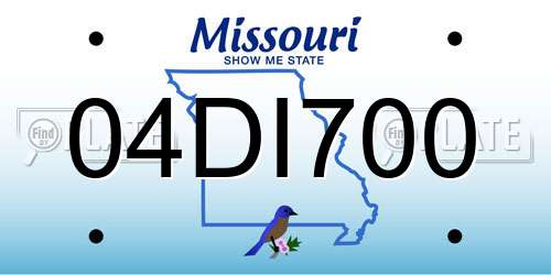 04DI700 Missouri License Plate