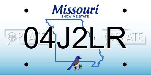 04J2LR Missouri License Plate