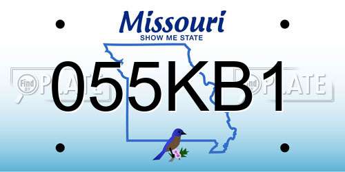 055KB1 Missouri License Plate