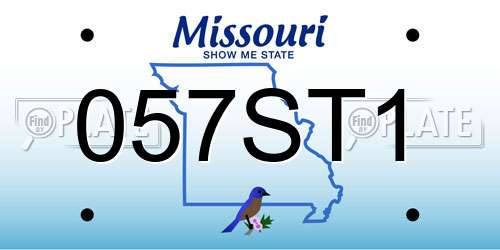 057ST1 Missouri License Plate