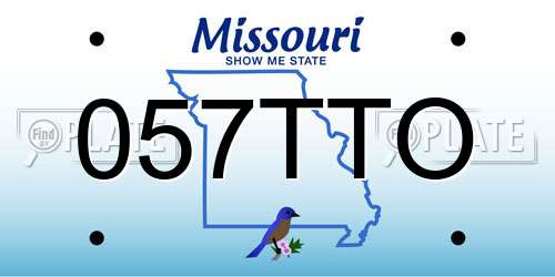 057TTO Missouri License Plate